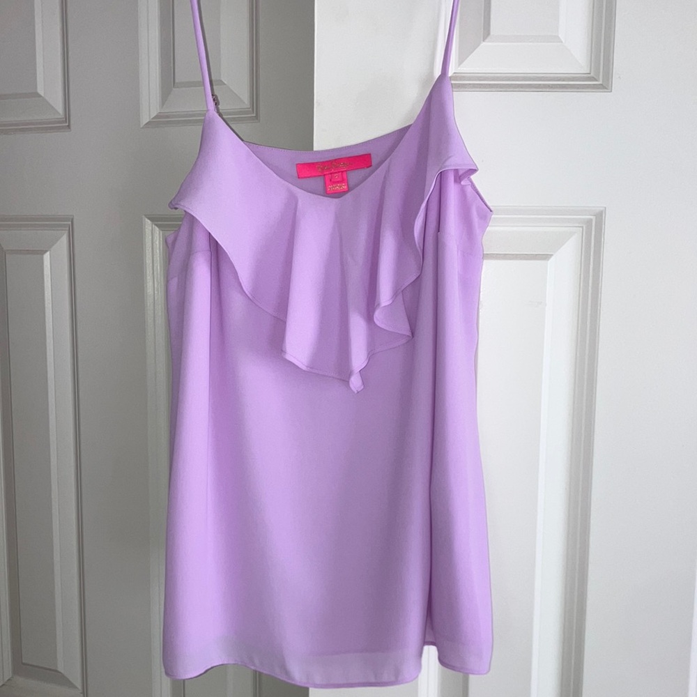 Lilly Pulitzer Small Lavender Tank with ruffle